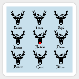 Santa's Reindeer Sticker